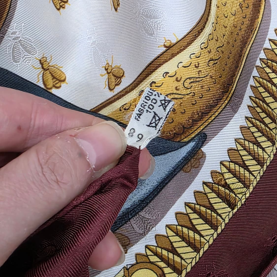 에르메스 까레90 나폴레옹 버건디 상품이미지8