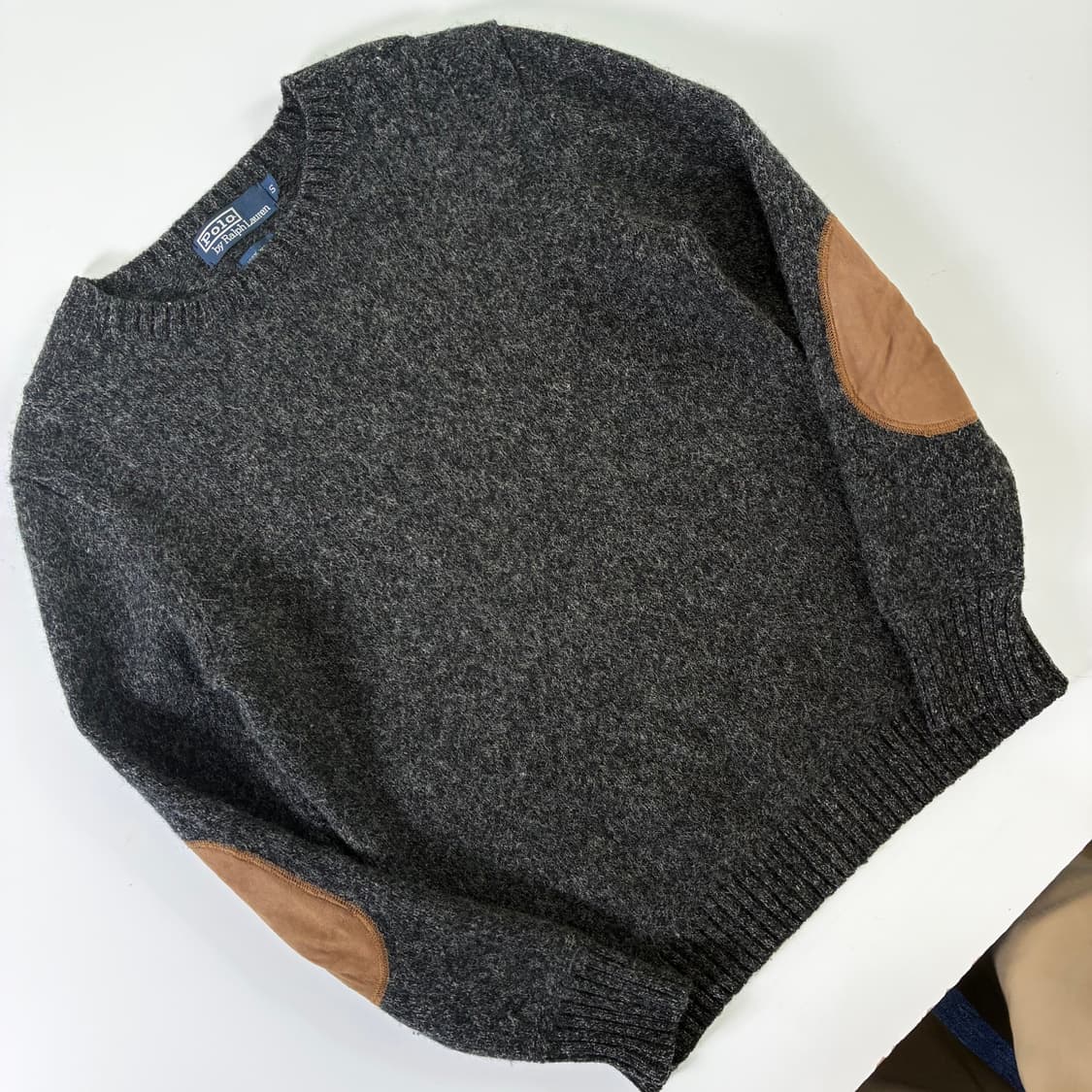 Polo  폴로 랄프로렌 차콜 울 엘보패치 니트  상품이미지2