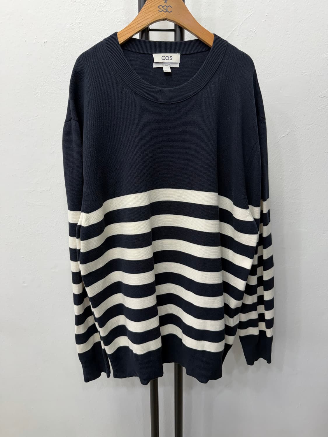 정품) COS 코스 남성 스트라이프 니트 XL 상품이미지1