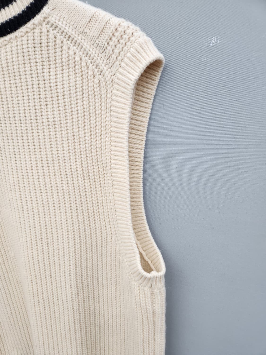 캉골 케이블 니트 베스트 아이보리 상품이미지7