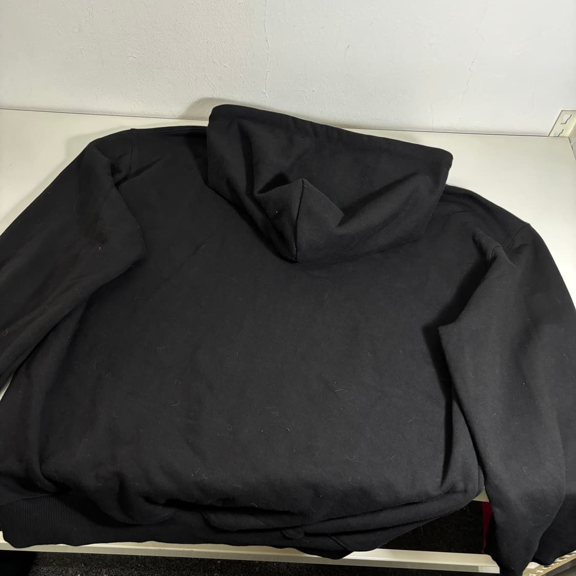 L-XL 게인스보로 블랙 오버핏 스웻코튼 후드티 상품이미지3