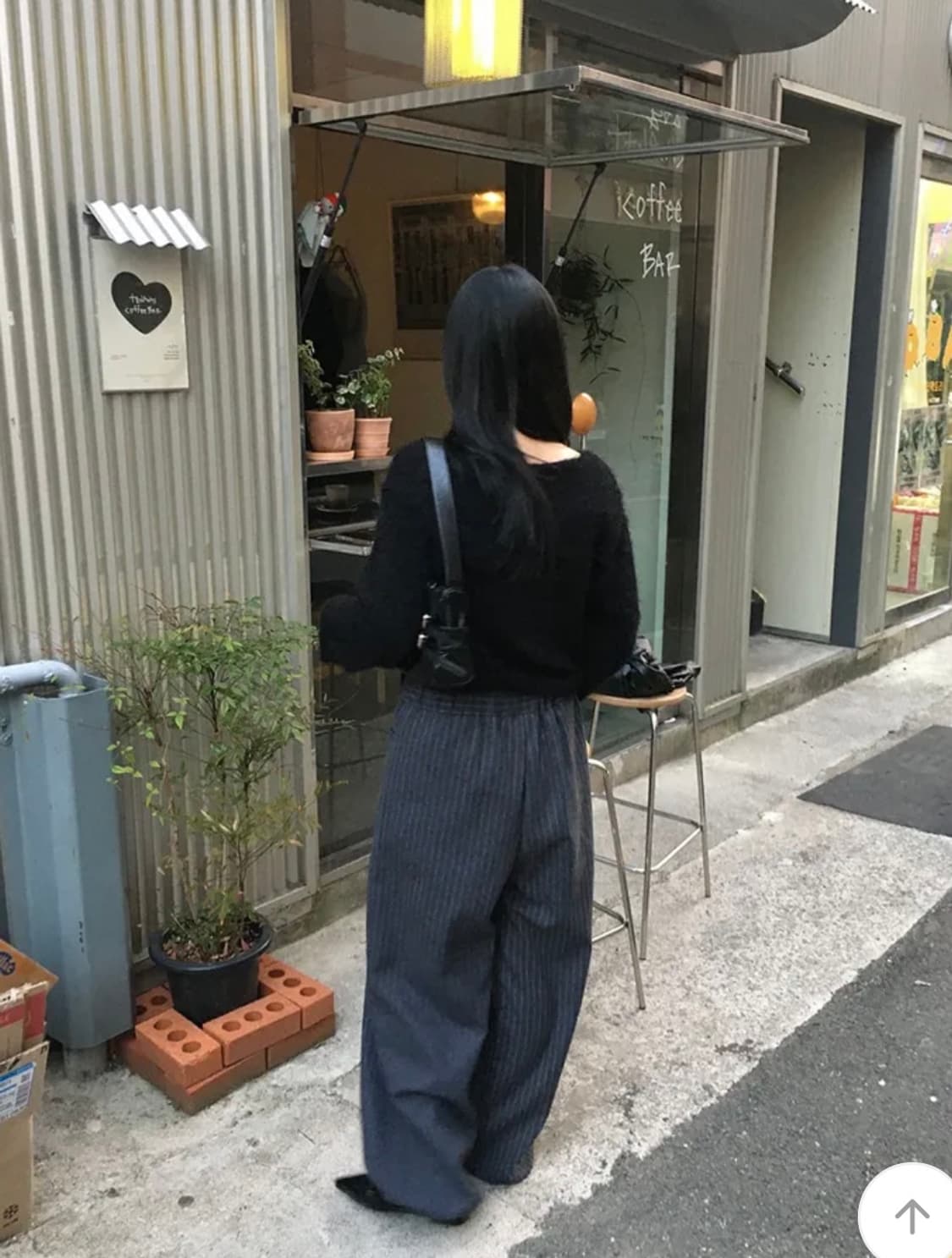 스트라이프 와이드 팬츠 상품이미지2