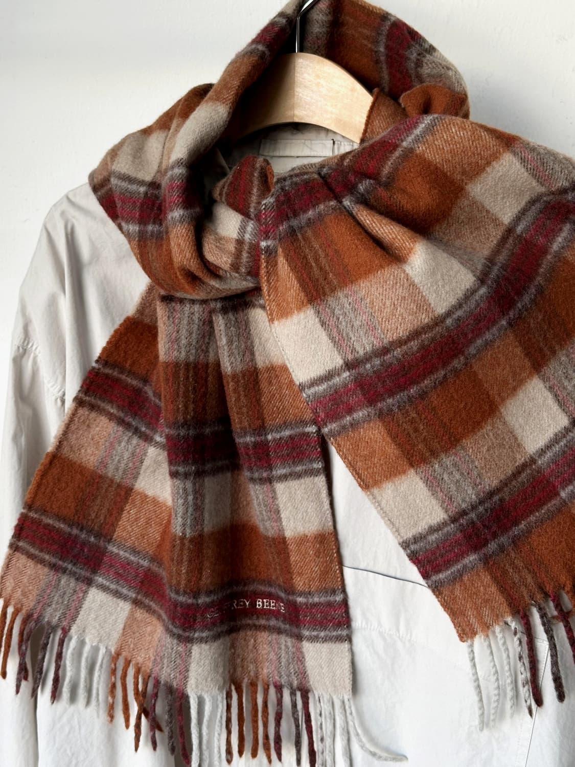 Brushed fabric design check muffler 상품이미지2