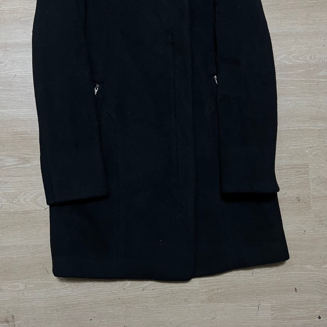 지고트 여성 모직 스탠드넥 더블코트 [블랙] 85-88-155 상품이미지3