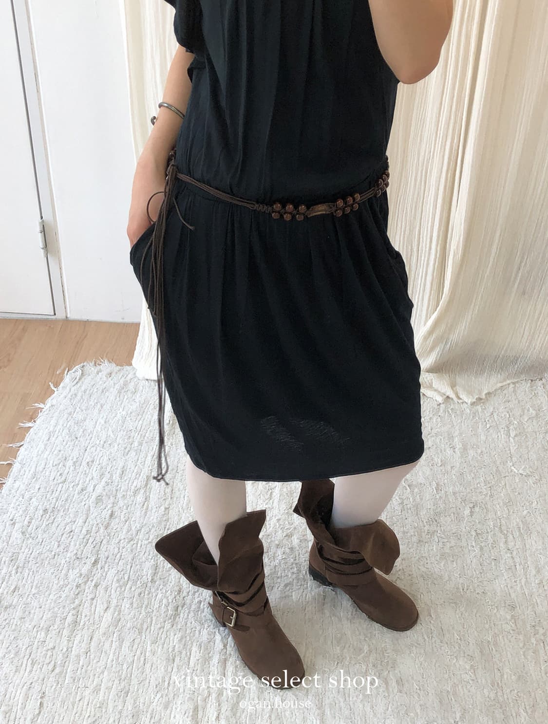 vintage draped pocket layerd ops 상품이미지2