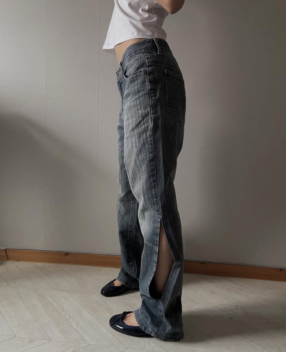 마츠리 동은 side slit pants (black) 상품이미지1