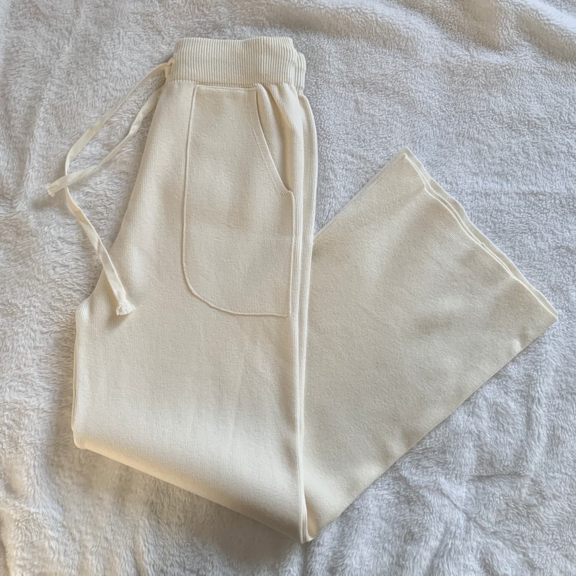 아웃포켓 세미 와이드 니트 팬츠 상품이미지1