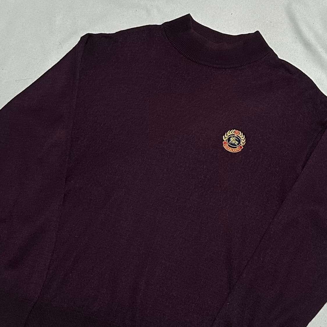 L 버버리 아카이브 버건디 폴라넥 니트 상품이미지1