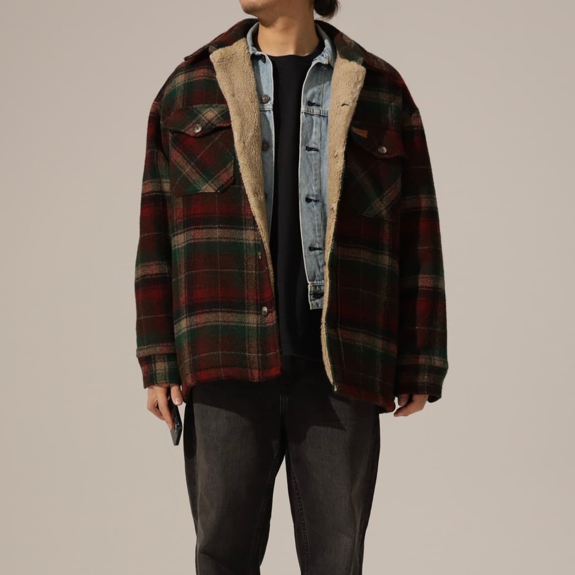 울리치 울 타탄체크 세르파 자켓 상품이미지1