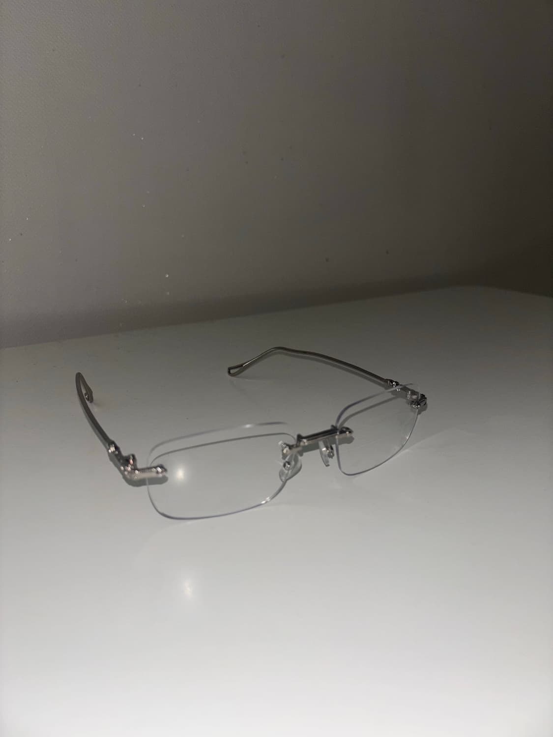 크롬 스타일 무테 안경 상품이미지3
