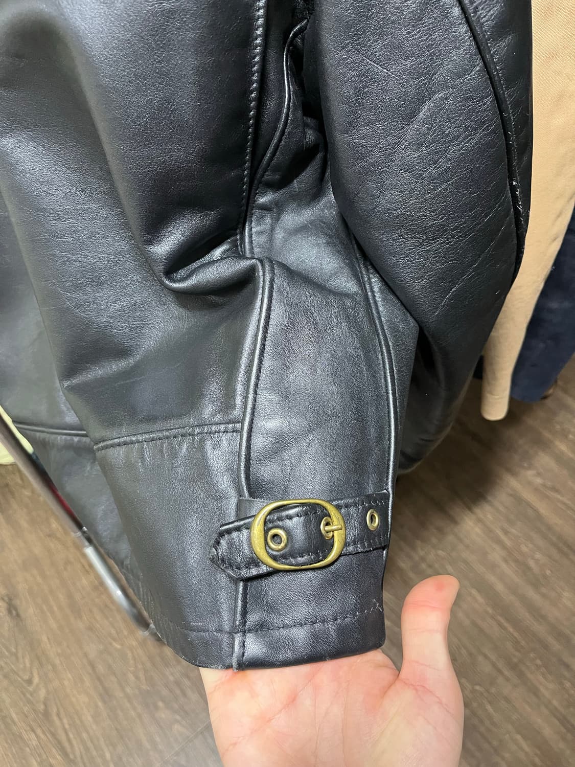 Schott 싱글라이더 레더 자켓 40 내피탈부착 상품이미지7