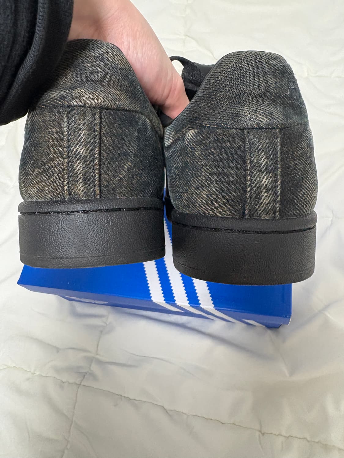 레이스 끈증정 250)아디다스 슈퍼스타 워시드 데님 상품이미지4