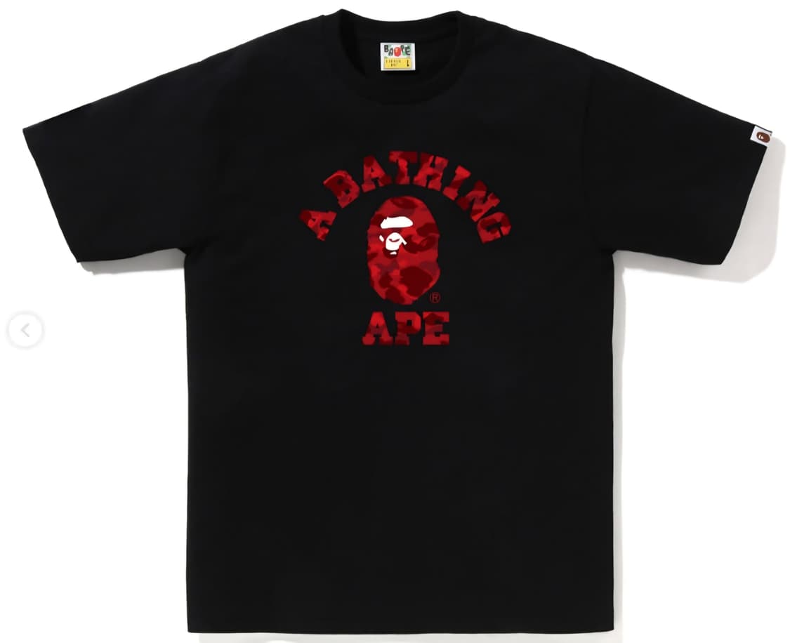 (새상품/정품)베이프 카모컬리지 반팔티 블랙M 상품이미지2