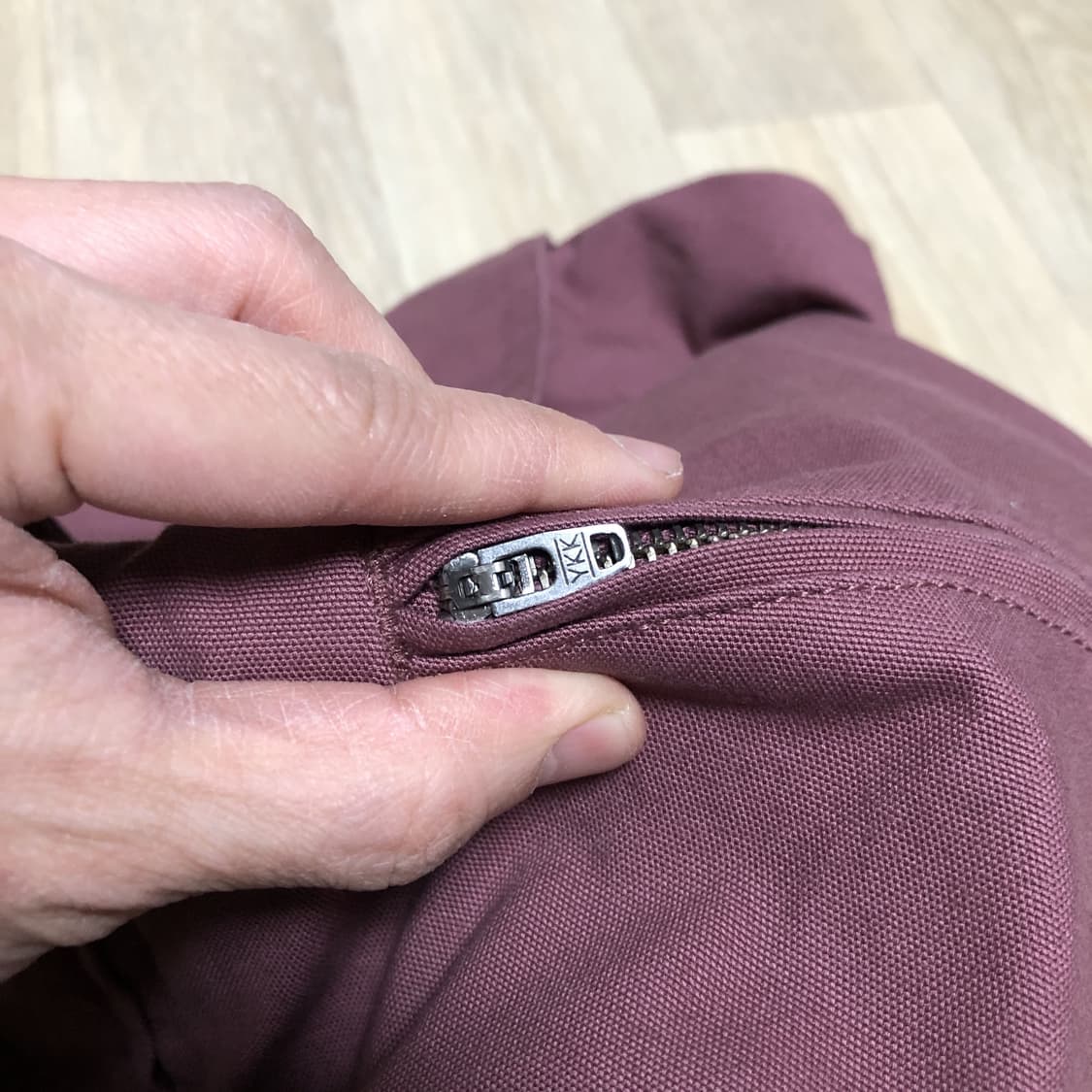 (L) 유니클로 UNIQLO 캔버스 워크 집업 블루종 퍼플 상품이미지7