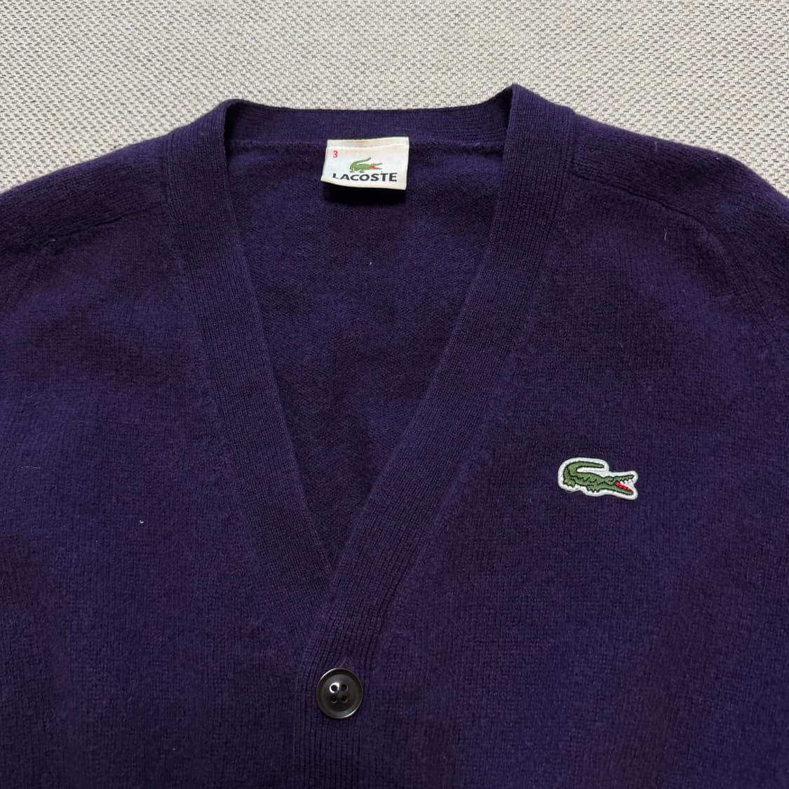 라코스테 크롭 커스텀 니트 가디건 상품이미지2