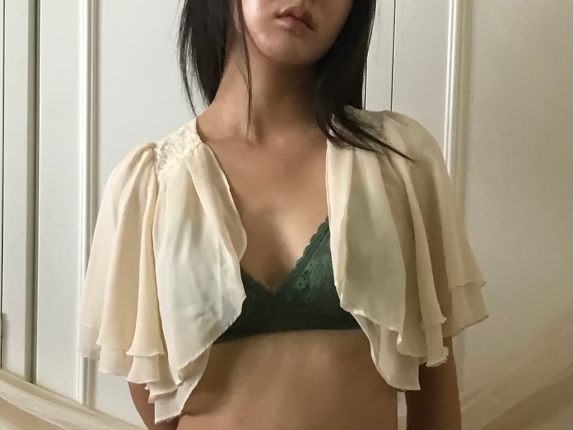  sheer Shoulder blouse  상품이미지4