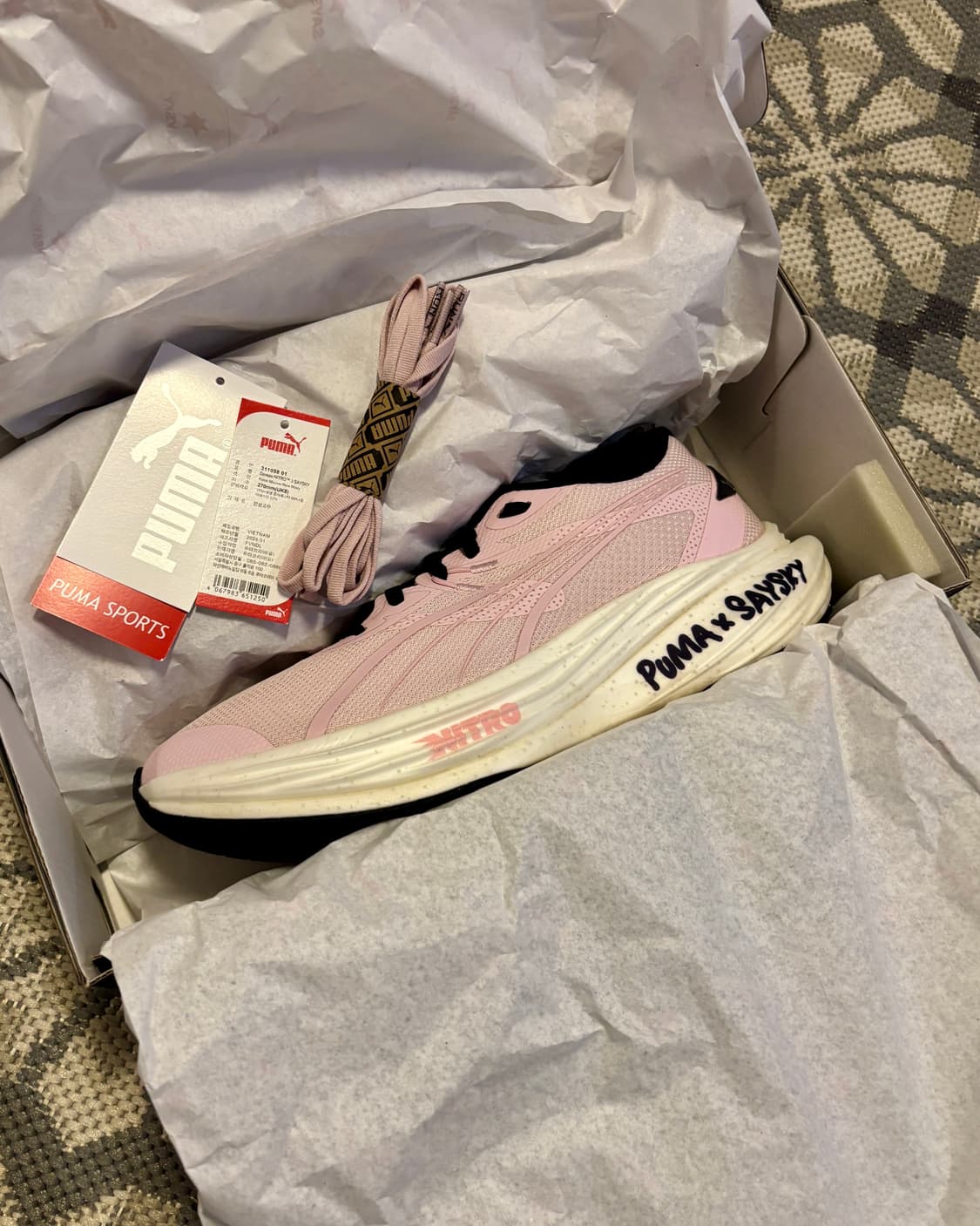 (270) 푸마x세이스카이 디비에이트 나이트로3 로즈 모브 뉴 네이비 상품이미지8