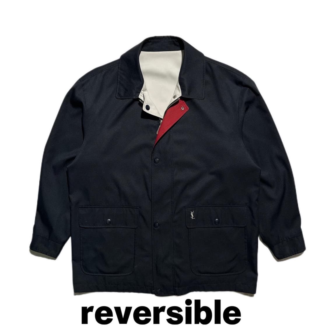 입생로랑 자수로고 리버시블 폴리쉘 자켓 상품이미지1