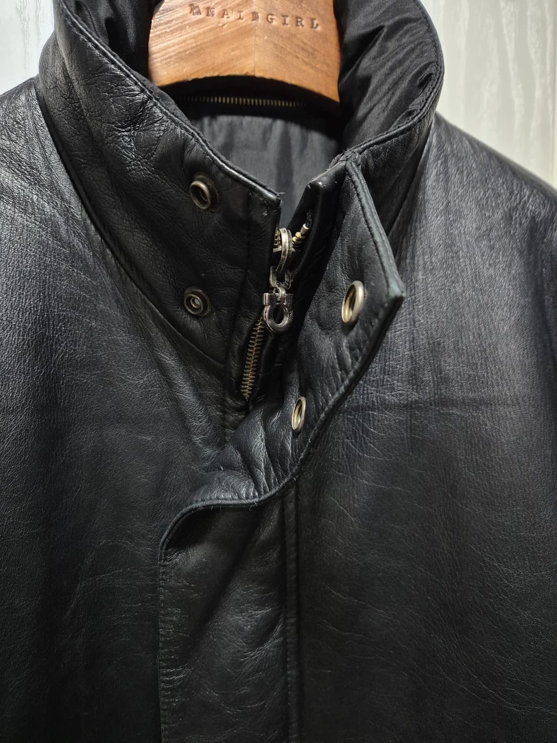 (세일)JPN 블랙 양가죽/패딩 점퍼 (양면) 상품이미지4