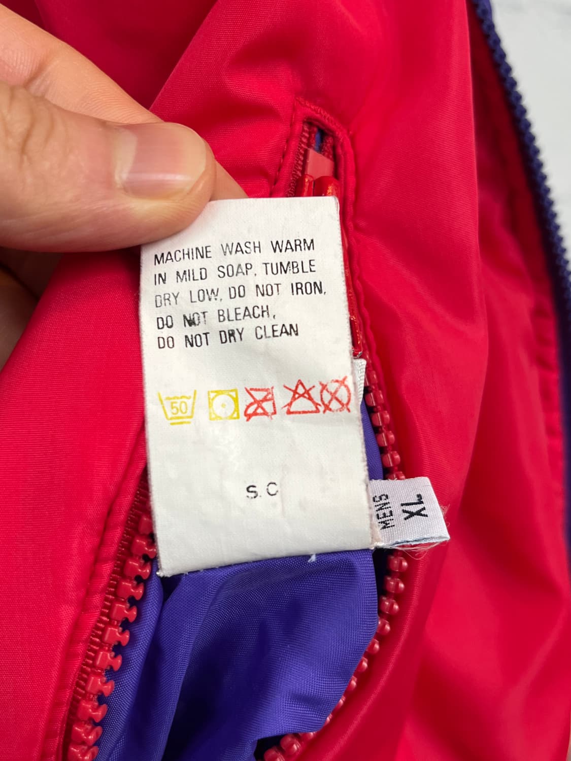 Columbia 90s 리버서블 패딩 봄버 재킷 XL 상품이미지4