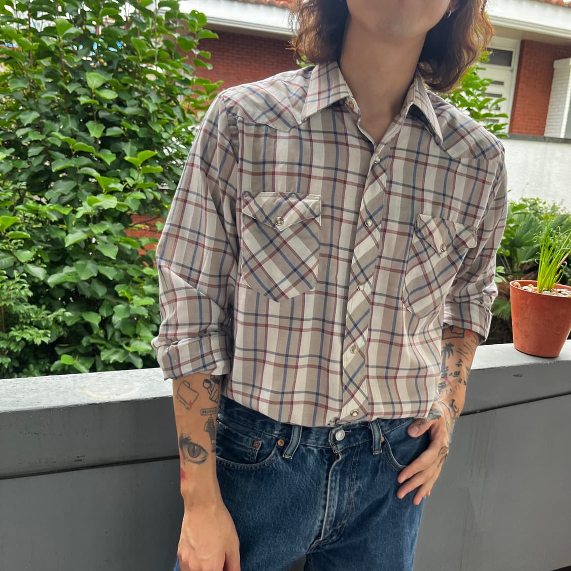 80s USA WRANGLER 랭글러 웨스턴 셔츠  상품이미지3