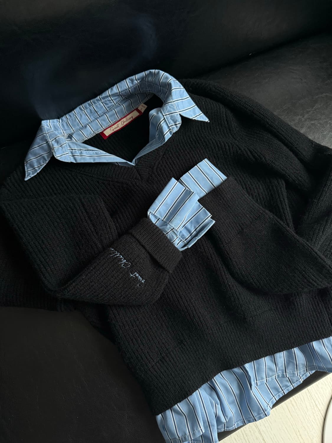 Sweetchilling 니트셔츠 세트 상품이미지2