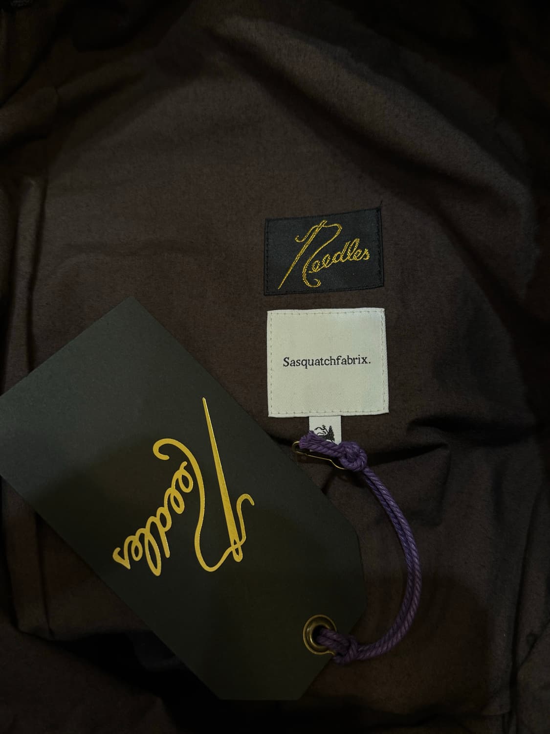 [M] 니들스 x 사스콰치패브릭스 블랙 레이스 트랙팬츠 블랙 상품이미지7