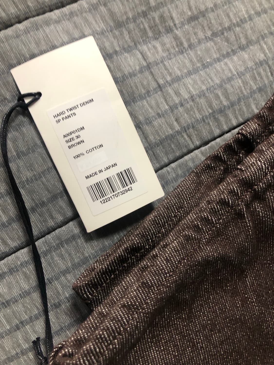[30]오라리 히드트위스트 데님 5p 브라운 상품이미지3