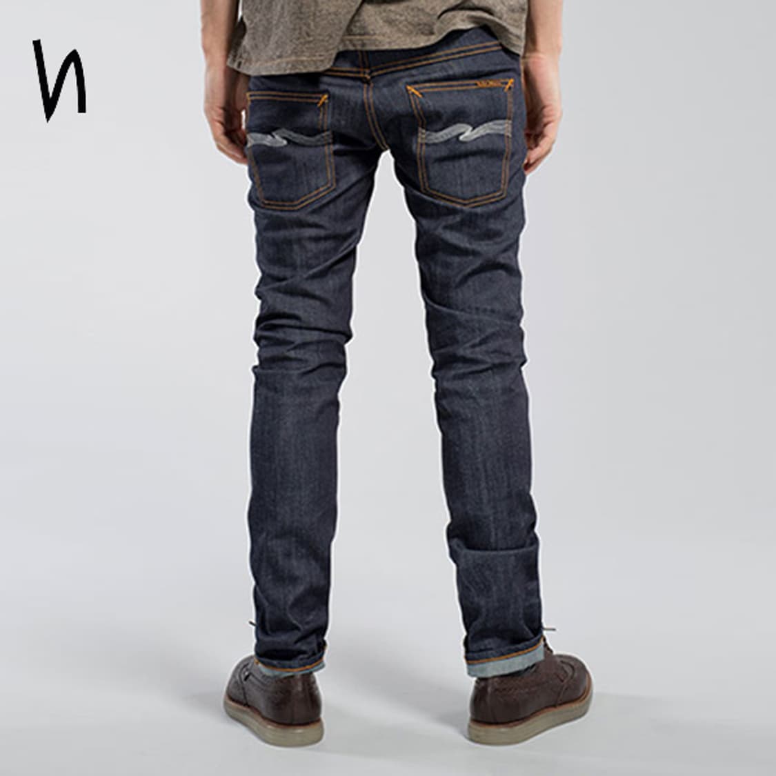 누디진 / 데님 청바지 (씬핀 드라이 에크루 엠보) 상품이미지2