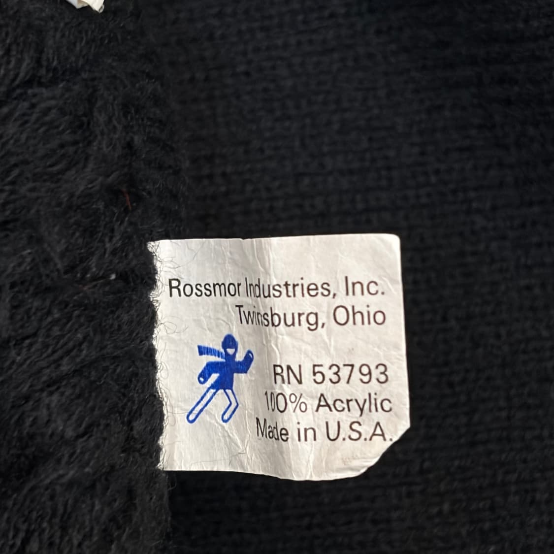 90s Made in USA 미국 빈티지 미시건 니트 손뜨게 머플러 목도 상품이미지5