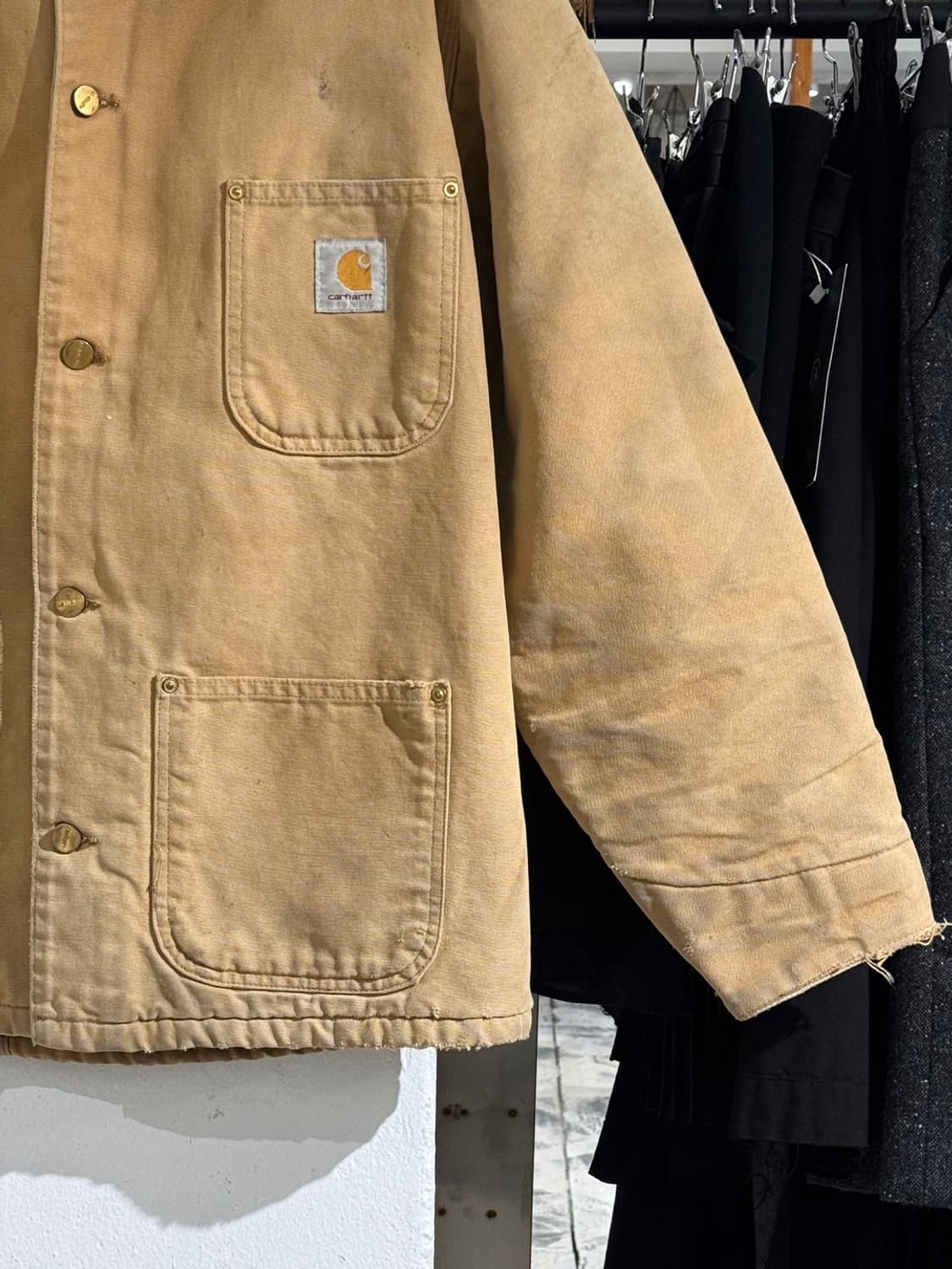 칼하트 90s 베이지 캔버스 초어 자켓 상품이미지5