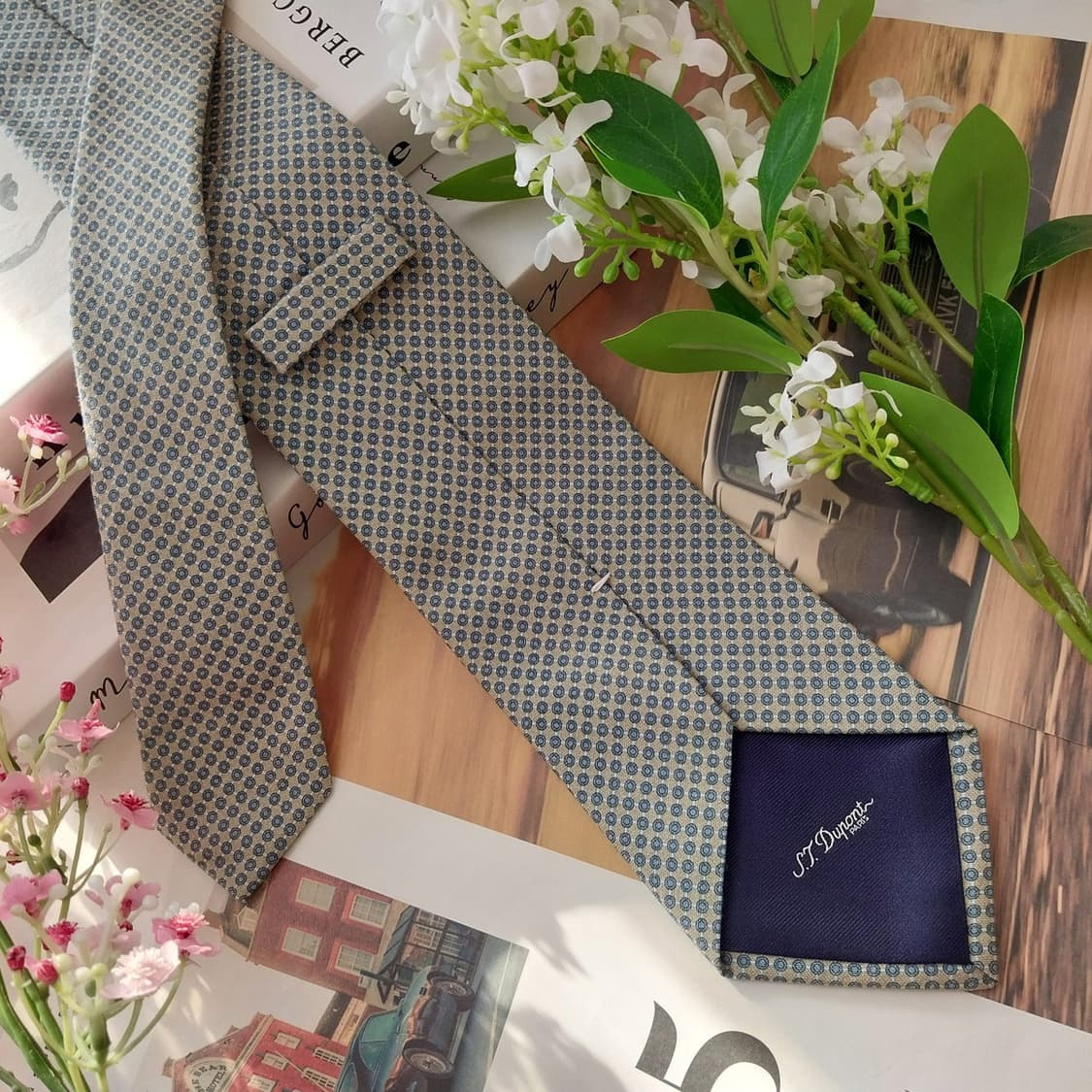 듀퐁 코튼&실크 그레이 패턴 넥타이 8.5cm A+등급 K1668
 상품이미지6