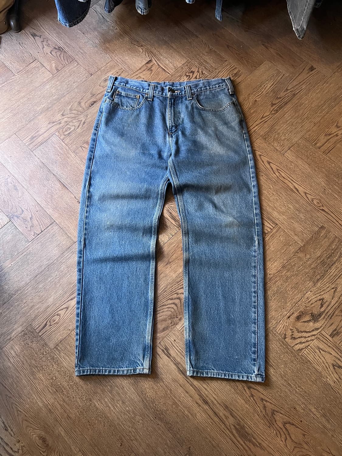 [35]칼하트 USA 빈티지 워싱 워크 데님 팬츠 상품이미지2