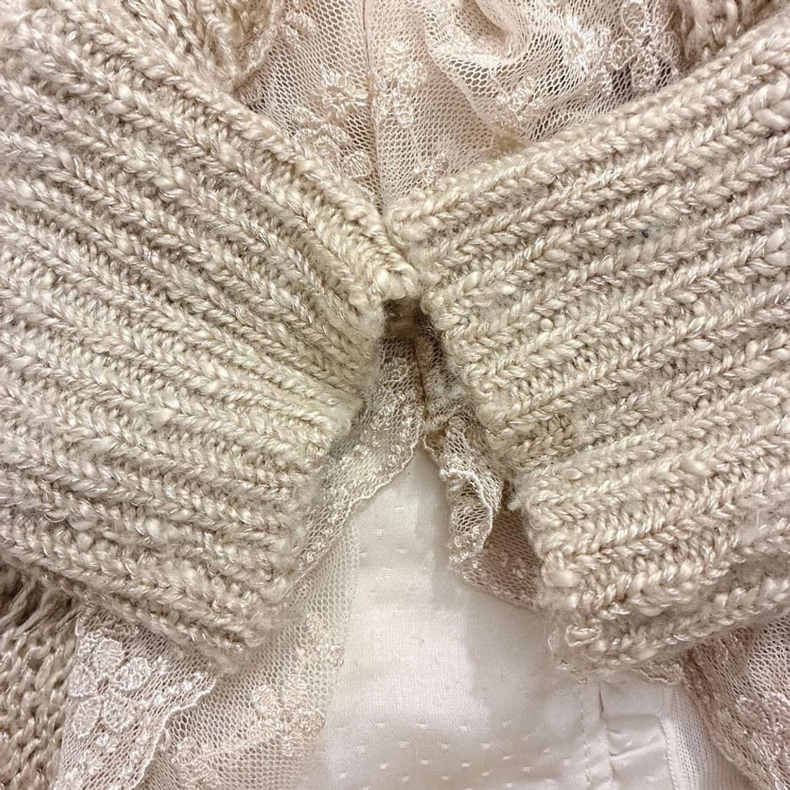 대장급 엑시즈팜 빅 리본 라떼갸루 히메갸루 니트 가디건 빈티지 상품이미지5