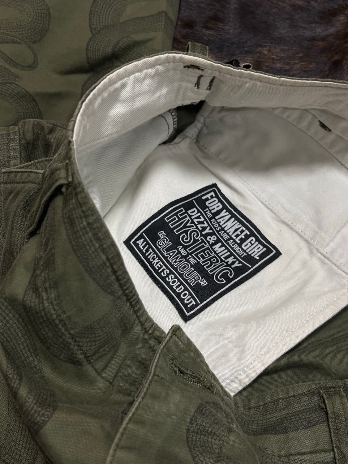 히글스네이크 와이드 카고팬츠 카키 L 상품이미지7