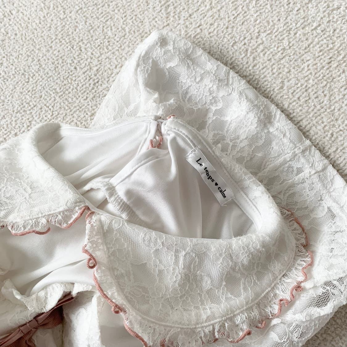 퓨어화이트 ♥ 양지뢰 레이스 브라우스 상품이미지3