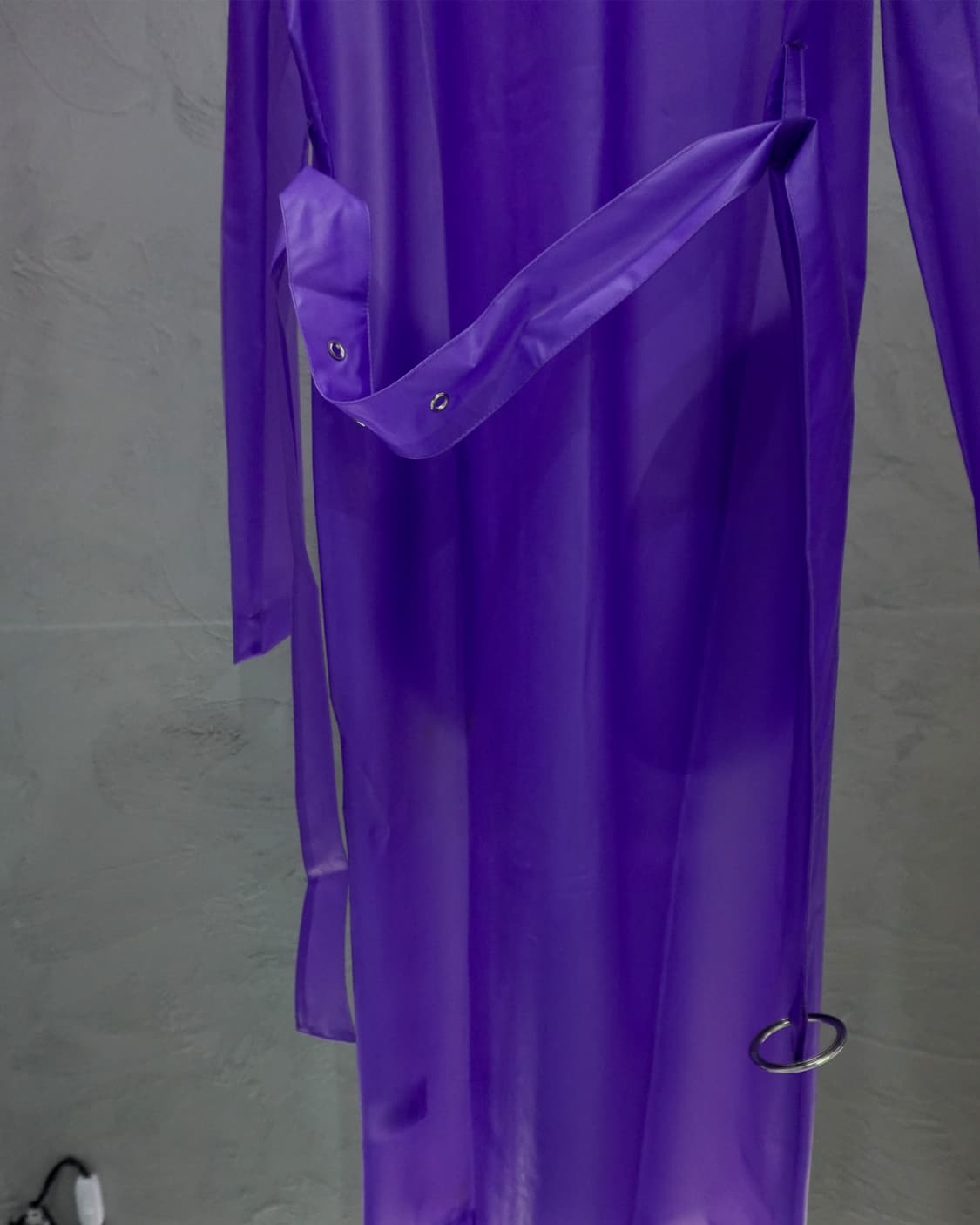 쥬시꾸띄르 pvc 퍼플 롱자켓 상품이미지5