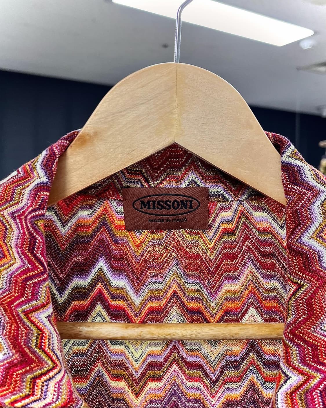 90s 미쏘니 트위스트 위빙 니트 셔츠 가디건 자켓 상품이미지5