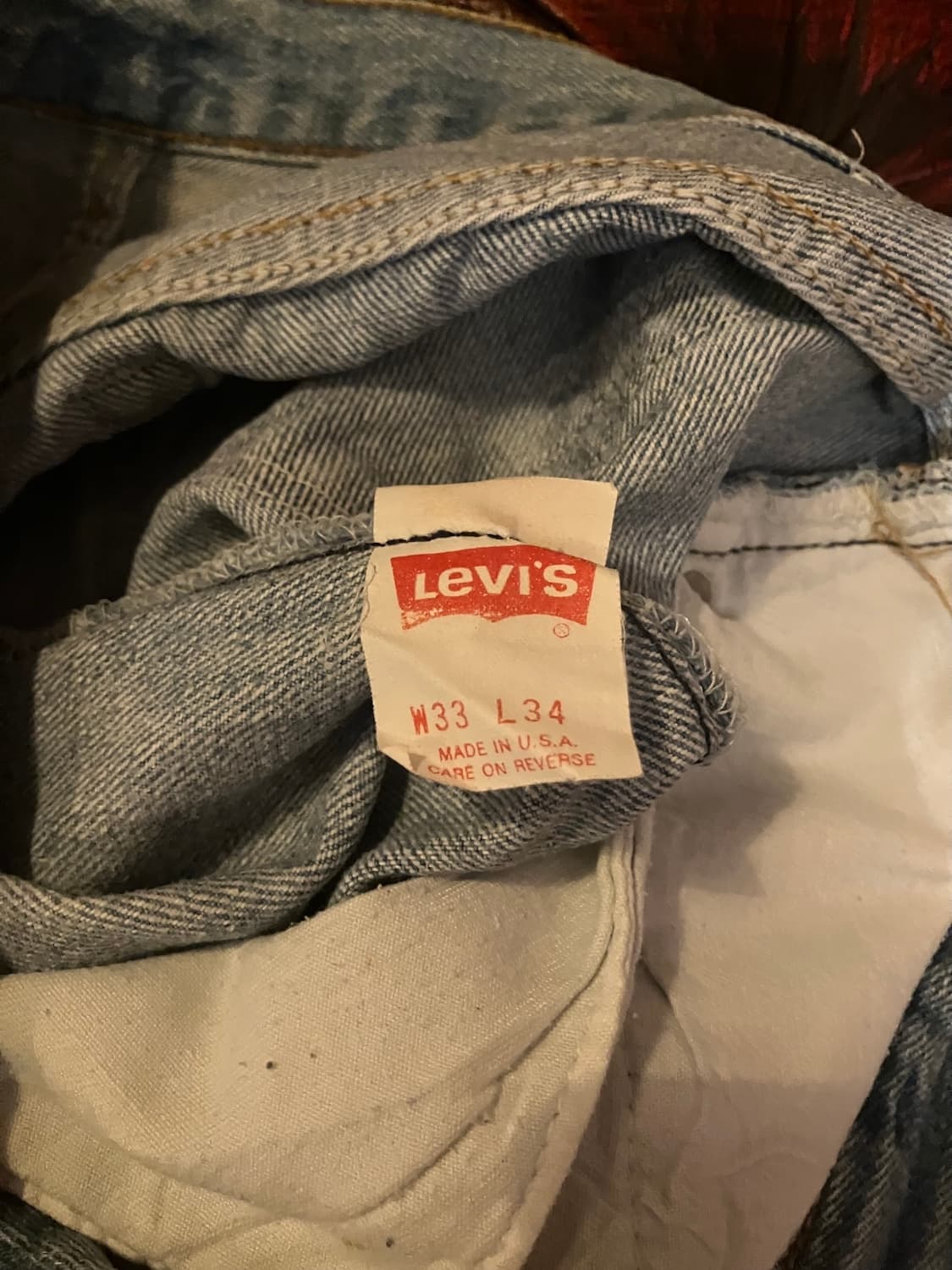 80s USA 빈티지 리바이스 501 데님 팬츠 상품이미지9