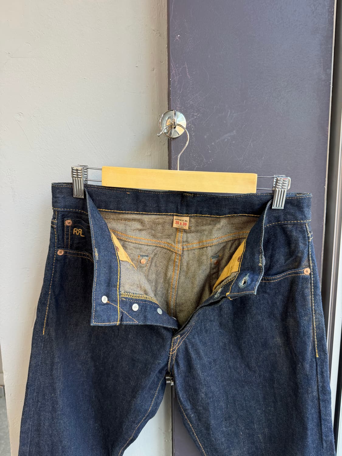 29~30/ RRL 더블알엘 슬림핏 재팬우븐 셀비지 데님팬츠 상품이미지5