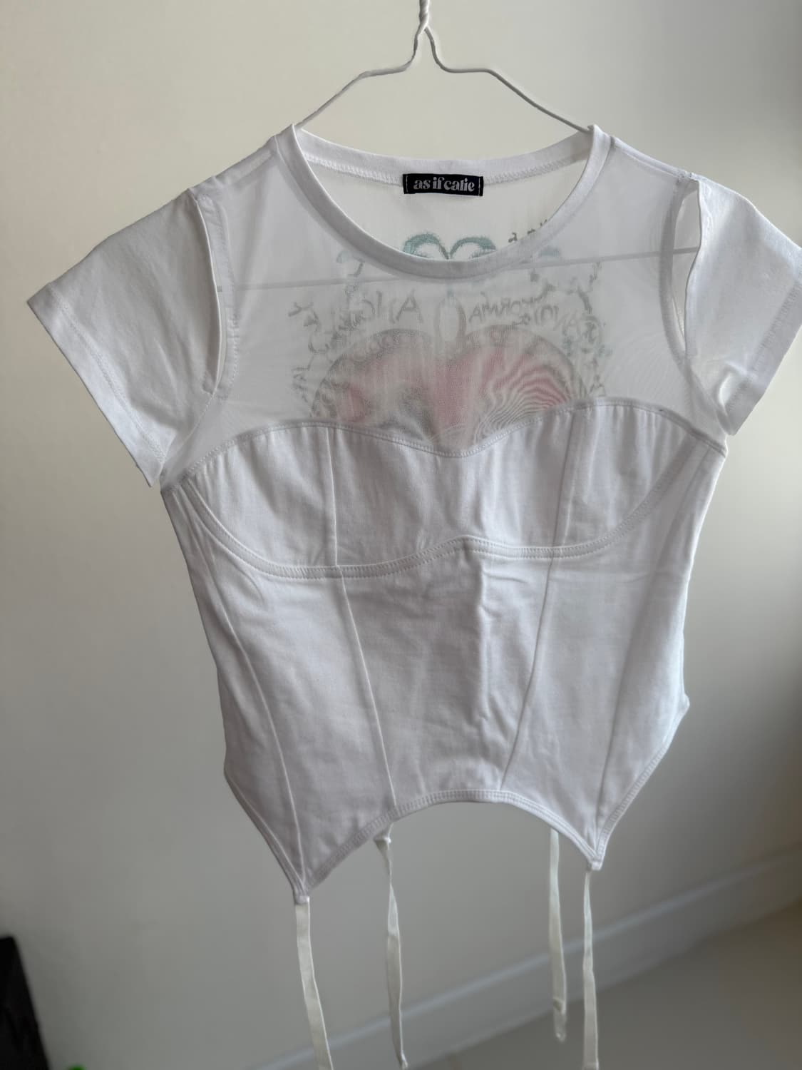 As If Calie 코르셋 메쉬 티셔츠 (29cm) 애즈이프칼리 자라 상품이미지7