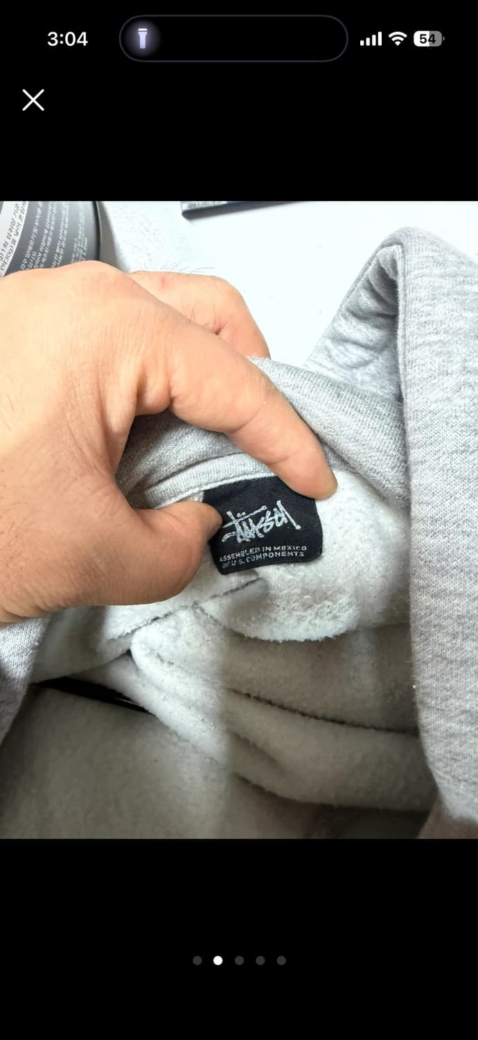 스투시 회색 후드 L 상품이미지3