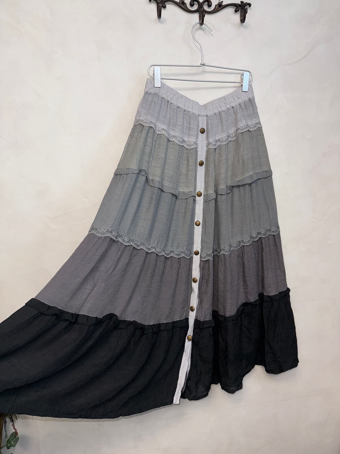 Axesfemme gradient lace button cancan sk 상품이미지2