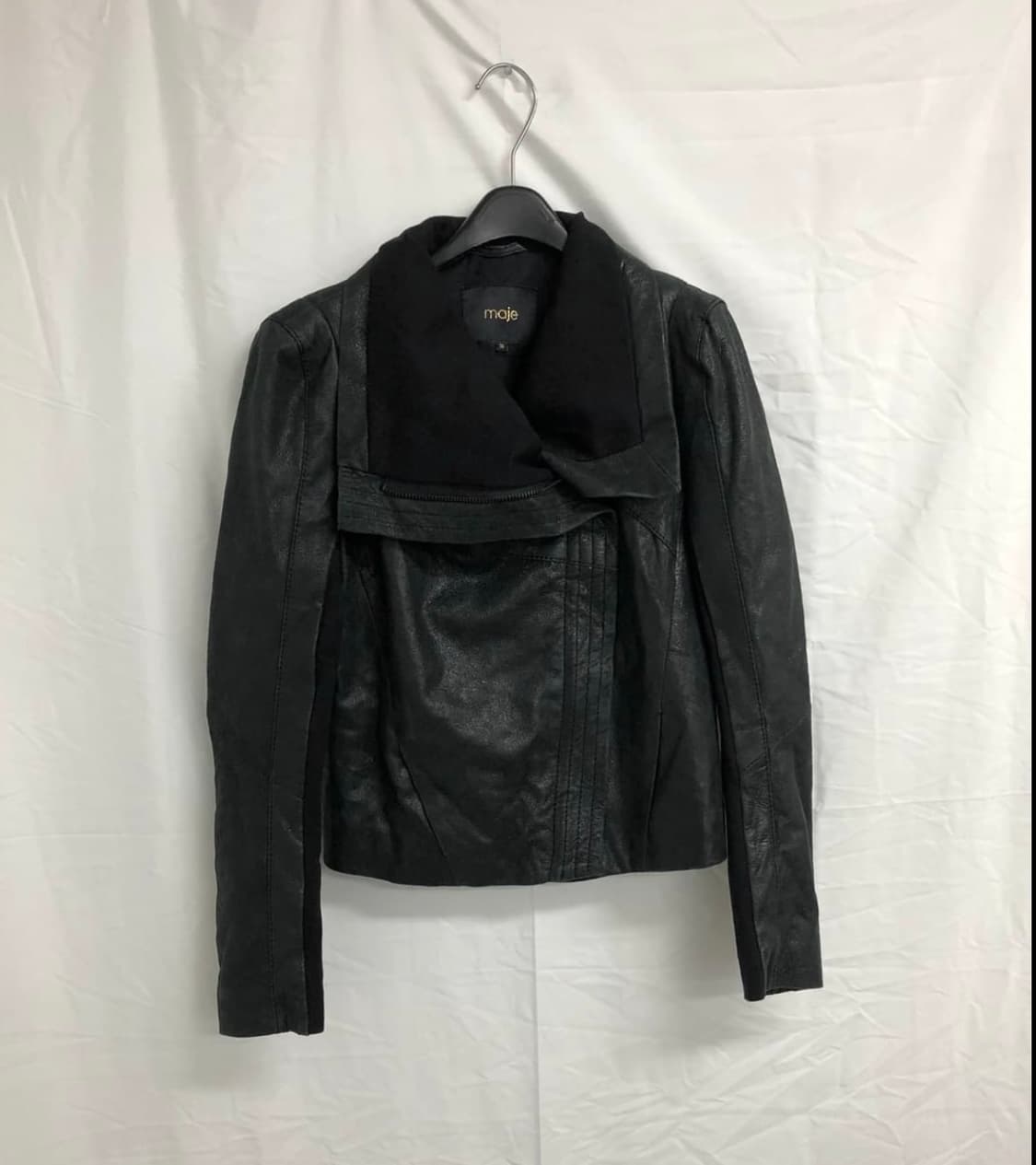 Maje 하이넥 레더자켓 상품이미지2