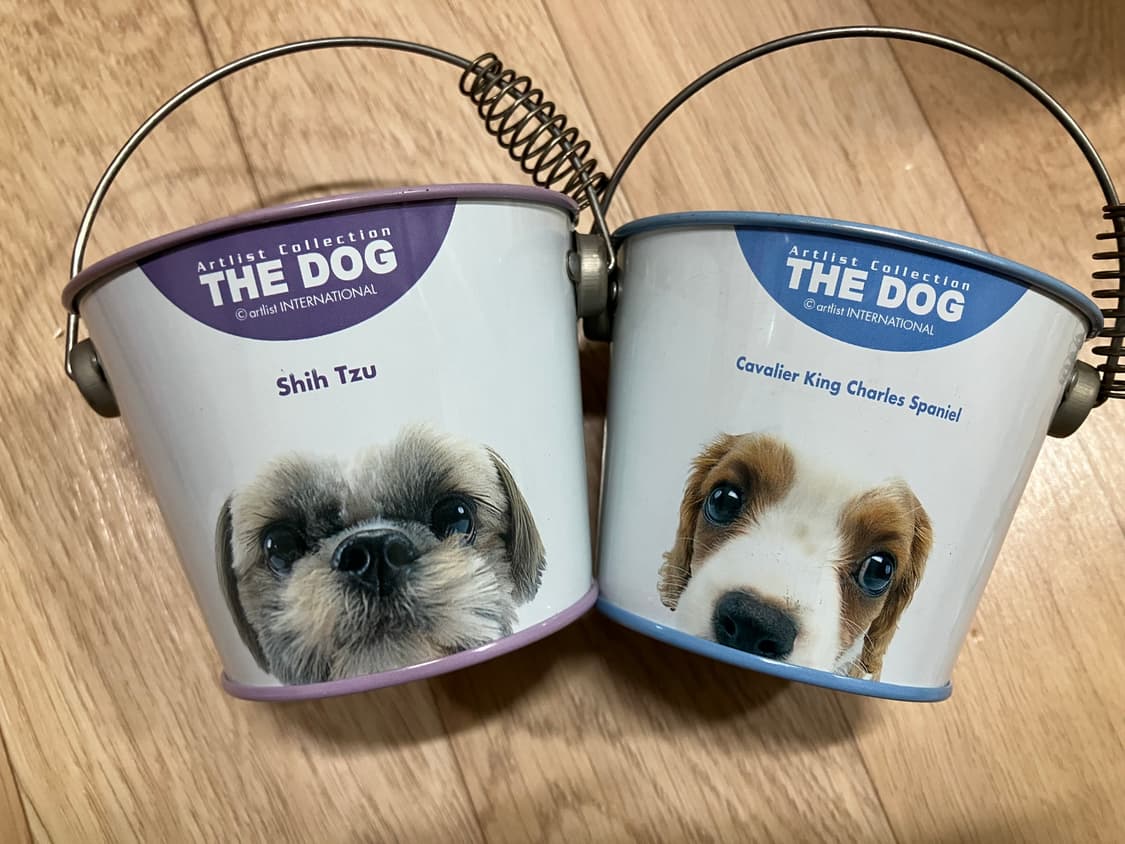 고전문구 THE DOG 더독 강아지 양철통 양동이 틴버킷 상품이미지1