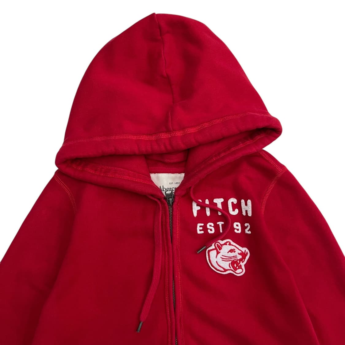 아베크롬비 불독자수 레드 후드집업 L 상품이미지4