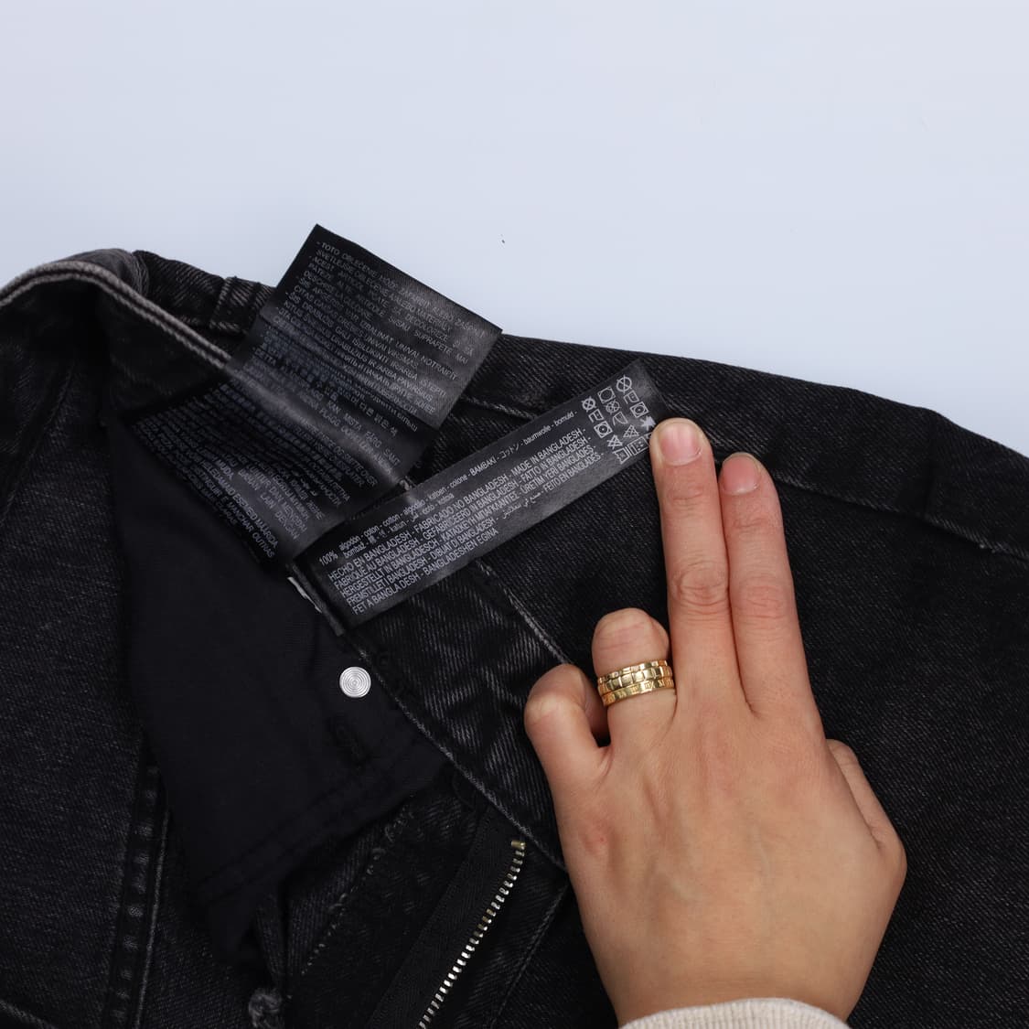 40 자라 흑청 데님팬츠 0210H2 상품이미지5