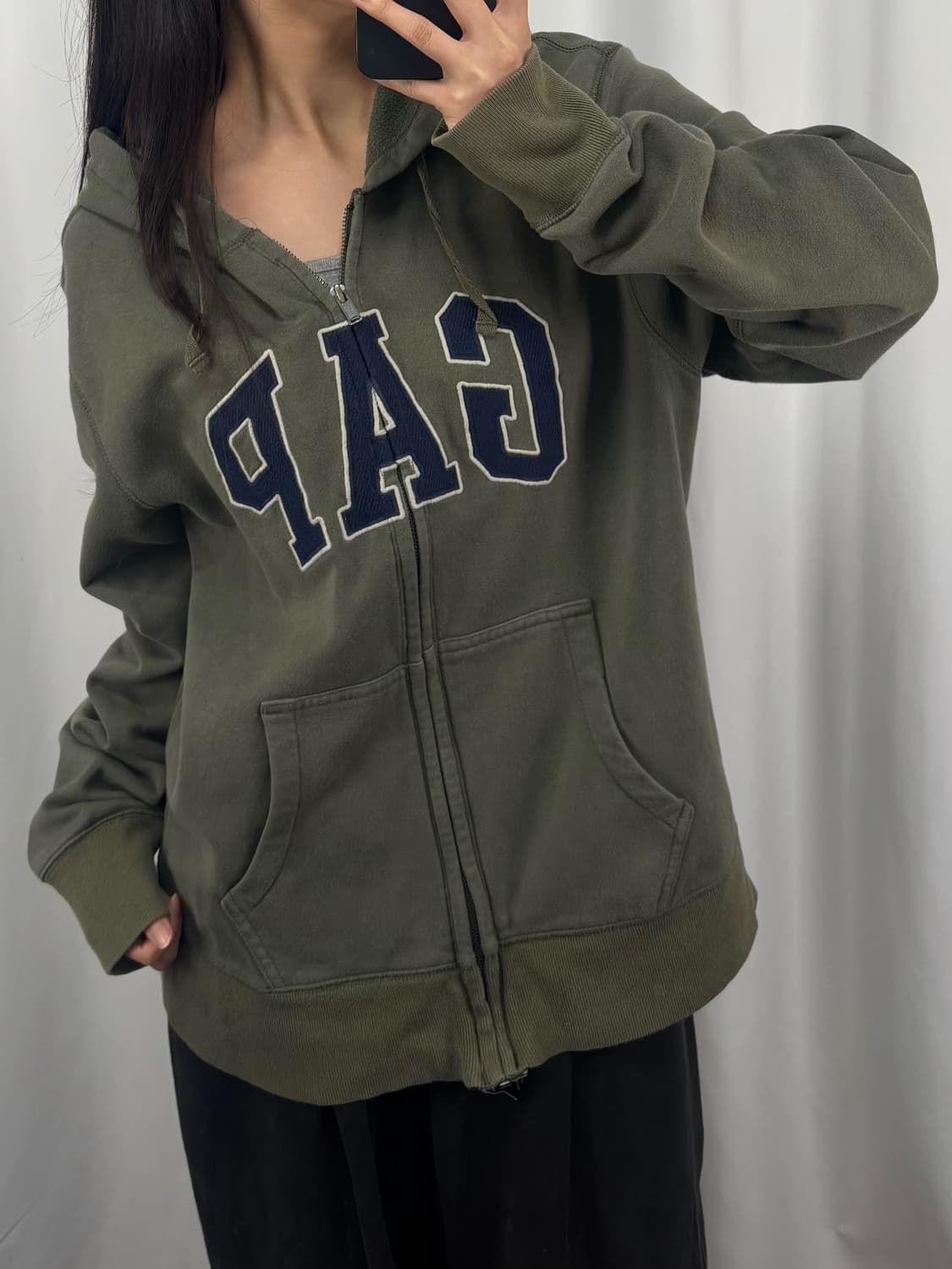 갭 카키 후드집업 상품이미지2