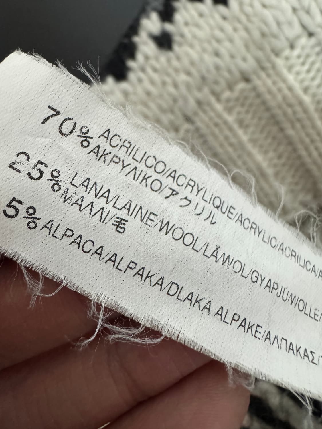 자라 ZARA 알파카 노르딕 버튼 코위찬 가디건 L 상품이미지4