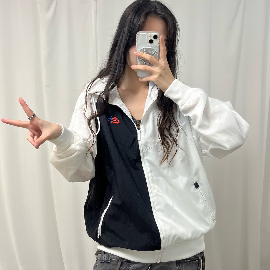 Nike white Windrunner windbreaker  상품이미지2